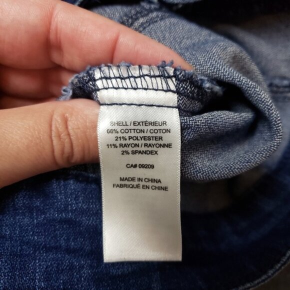 Cleo Dark Wash Jean Jacket Denim Jacket Sz Xl Stretch - Picture 6 of 10